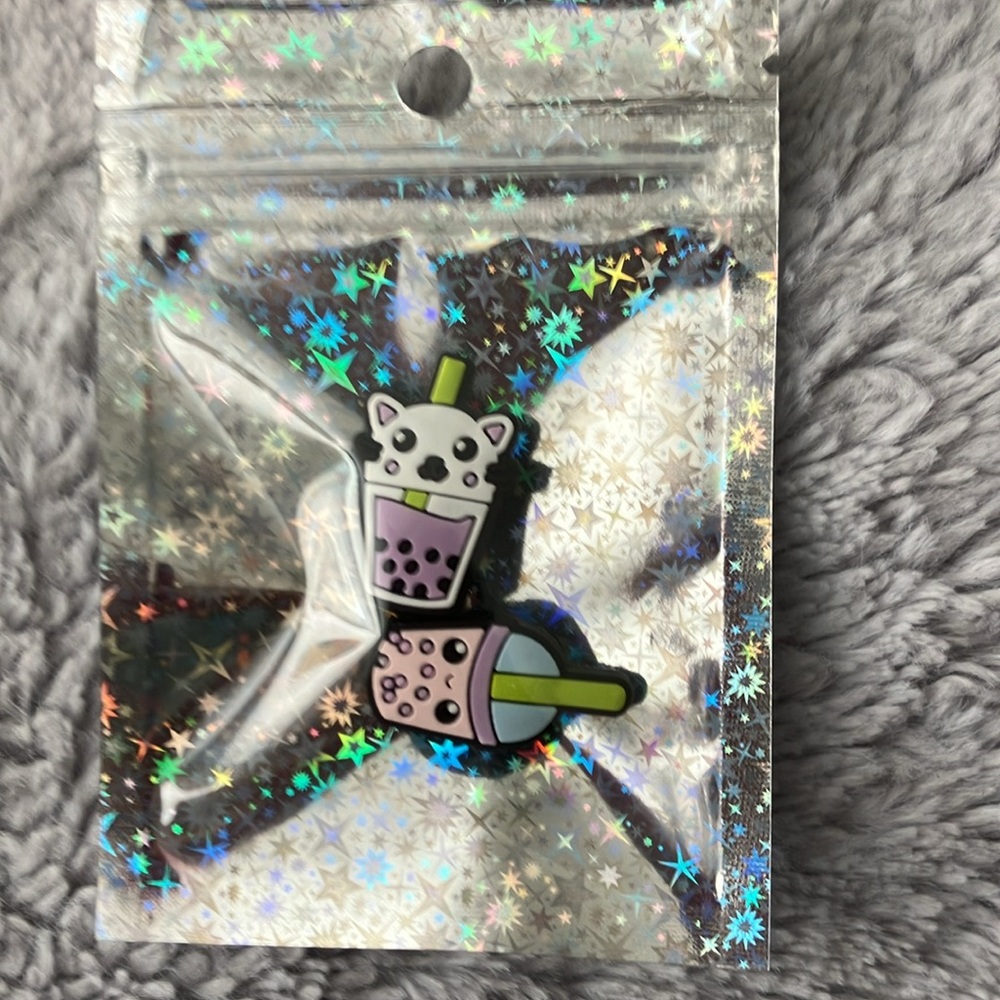 Cute Boba Shoe Charms for crocks or similar shoes. New/unused